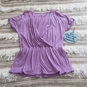 CLEARANCE J. Crew Purple Fine Spun Tee Size XS